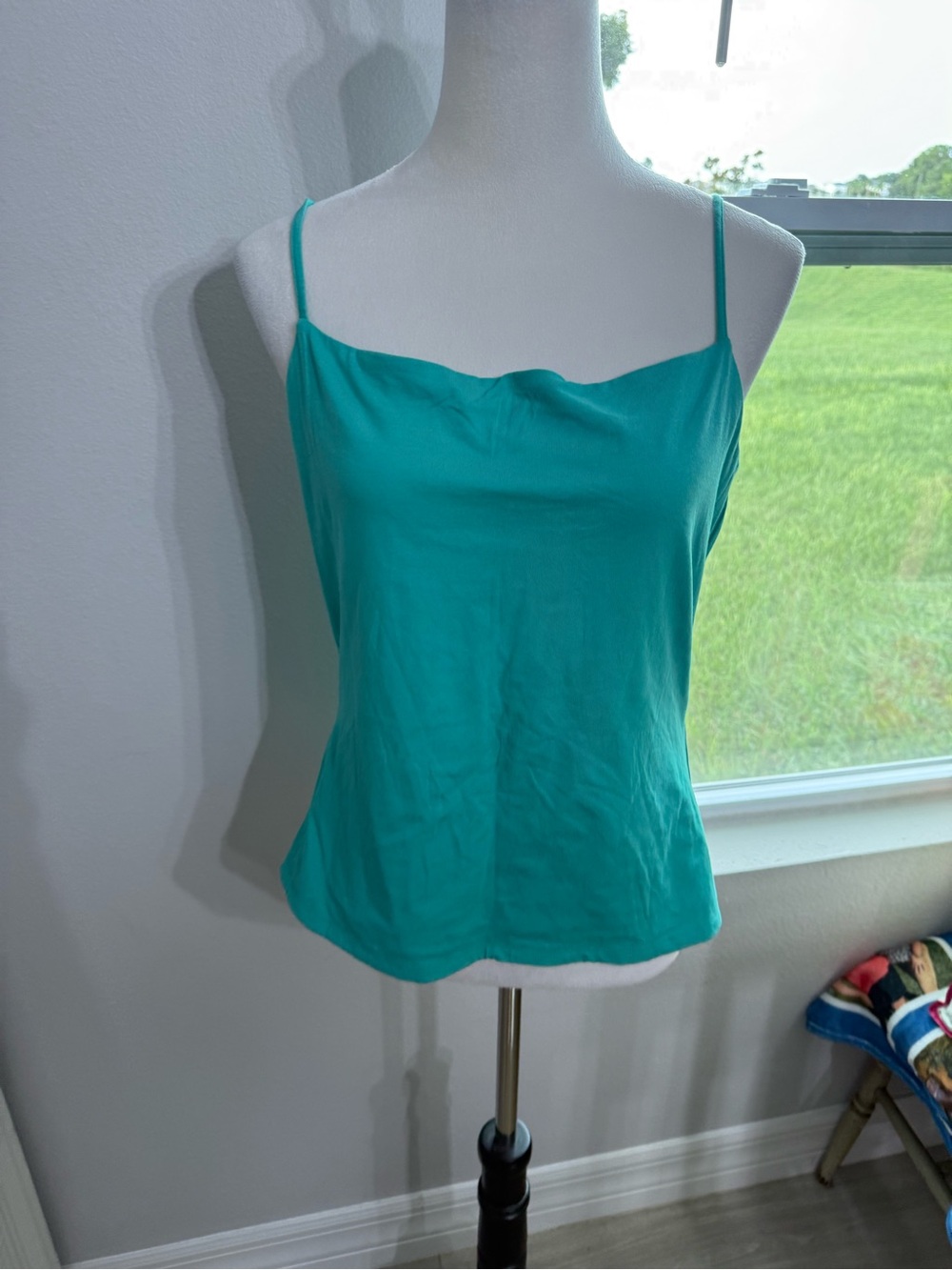 Banana Republic Teal Spaghetti Strap Cowl Camisole